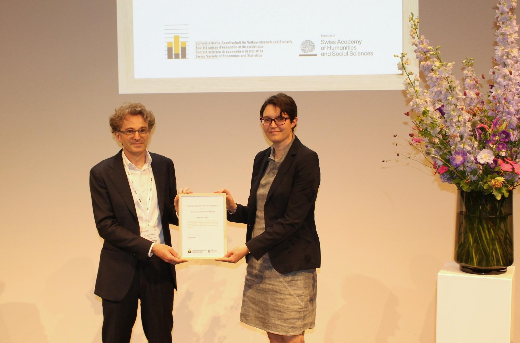 Economic Journalism Award 2025, Mathilde Farine and Kurt Schmidheiny